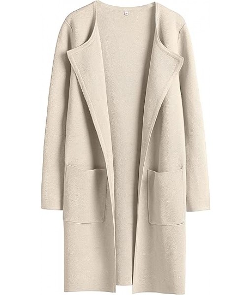 ANRABESS Women's Open Front Knit Lightweight Cardigan Casual Long Coatigan Sweater Lady Jacket Coat Fall Outerwear