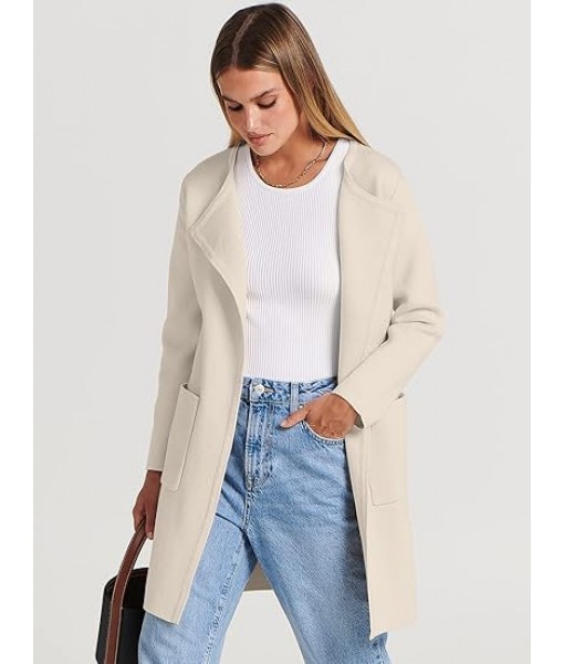 ANRABESS Women's Open Front Knit Lightweight Cardigan Casual Long Coatigan Sweater Lady Jacket Coat Fall Outerwear