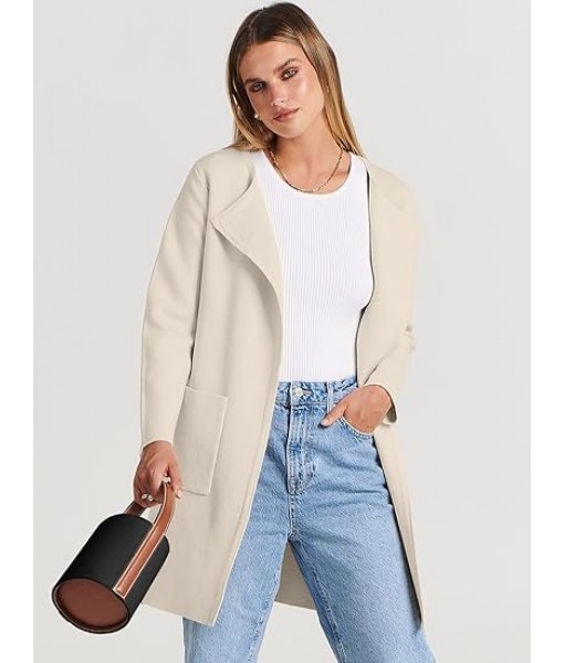 ANRABESS Women's Open Front Knit Lightweight Cardigan Casual Long Coatigan Sweater Lady Jacket Coat Fall Outerwear