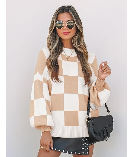 ZESICA Women's Fall Fashion Turtleneck Long Sleeve Striped Ribbed Knit Loose Pullover Sweater Tops