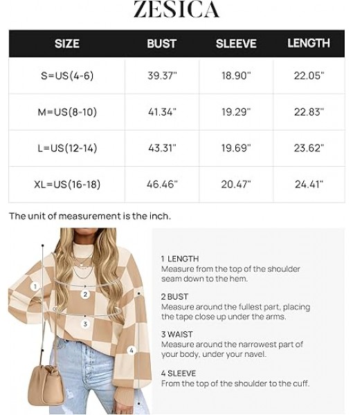 ZESICA Women's Fall Fashion Turtleneck Long Sleeve Striped Ribbed Knit Loose Pullover Sweater Tops