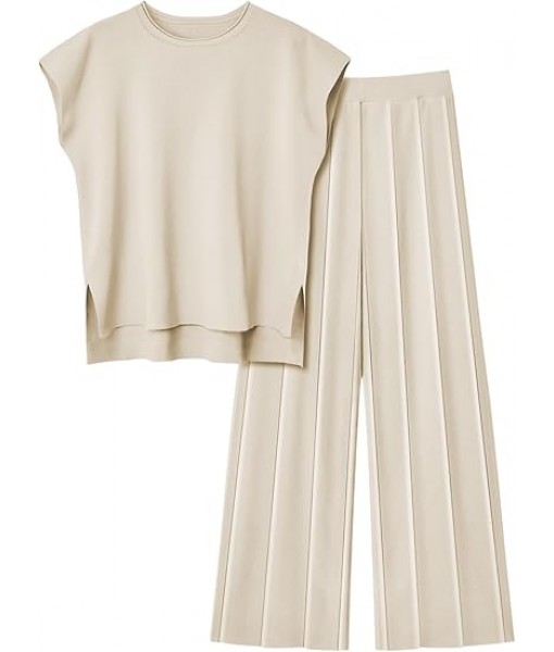 LILLUSORY 2 Piece Outfits for Women Lounge Matching Set Two Piece Knit Tracksuit Sweatsuits Top & Pants