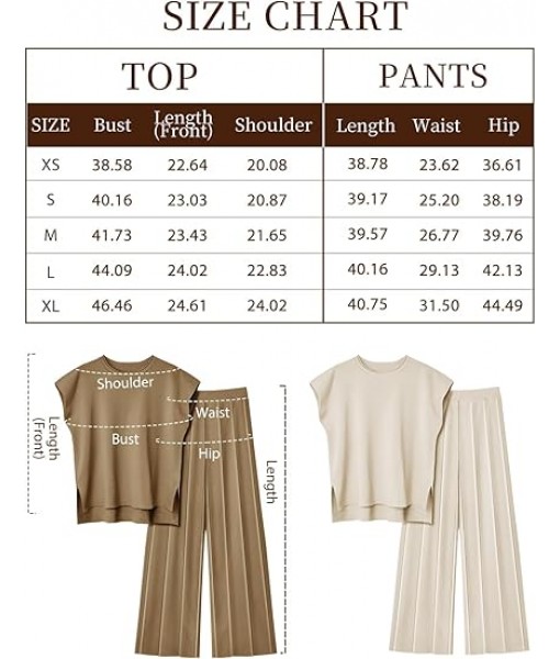 LILLUSORY 2 Piece Outfits for Women Lounge Matching Set Two Piece Knit Tracksuit Sweatsuits Top & Pants