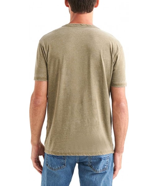 Lucky Brand Men's Venice Burnout Notch Neck Tee