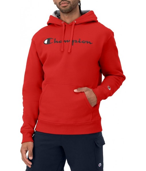 Champion Men's Hoodie, Powerblend, Fleece Men's Hoodie, Comfortable Men's Sweatshirt, Script Logo (Reg. or Big & Tall)