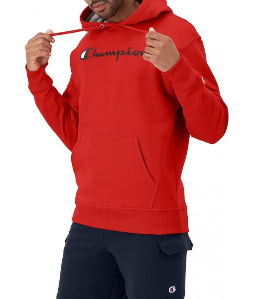 Champion Men's Hoodie, Powerblend, Fleece Men's Hoodie, Comfortable Men's Sweatshirt, Script Logo (Reg. or Big & Tall)