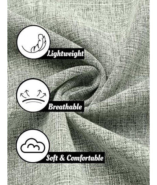 COOFANDY Men's Linen Shirts Short Sleeve Casual Shirts Button Down Shirt for Men Beach Summer Wedding Shirt